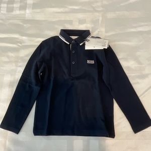 BOSS Kidswear embroidered logo polo shirt